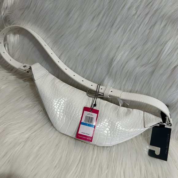 Vince Camuto White Faux Snake Skin Belt Bag - Picture 2 of 9